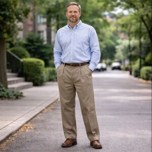 Dockers D3 Classic Fit Pleated Chino Pants Men's Size 36x29 Casual Cotton Blend